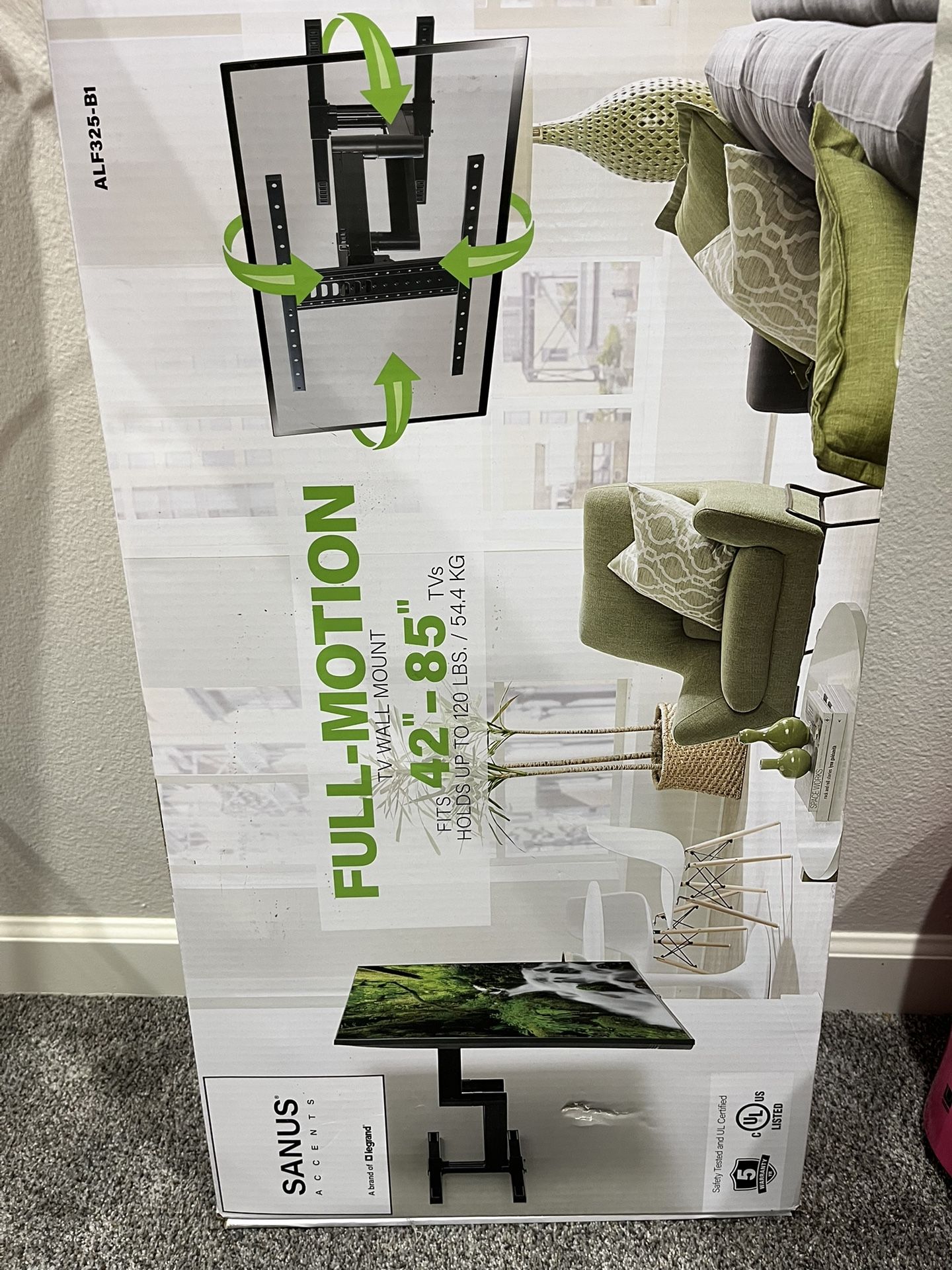 New! Sanus Full motion TV wall mount