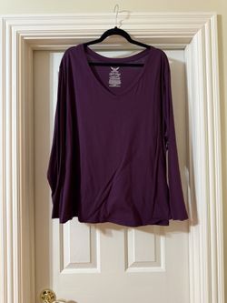 Faded Glory Burgundy Plus Size T-shirt