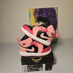 Size 4c - Kids Pink Jordan 1's - $70
