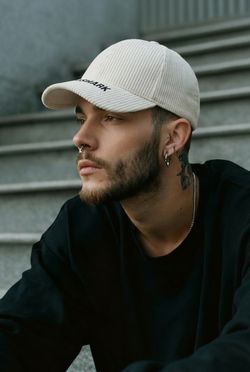 Gymshark Unisex Cord Cap Hat White/Black NWT