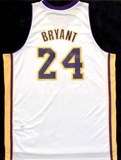 Kobe Bryant 24 Adidas Los Angeles Lakers Men’s White NBA Jersey 2XL,+2” SEWN