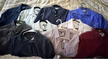 10 Express For Men Dress Shirts - Size Large (Slim Fit)