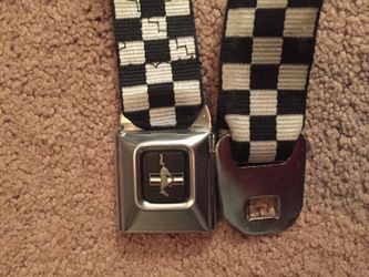 Checkered mustang belt