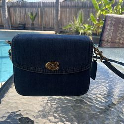 Coach Tabby 20 Denim Crossbody Bag – Gold Hardware – Authentic