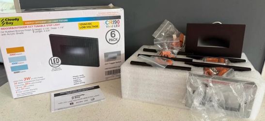 CLOUDY BAY 12V Low Voltage 3 Color Indoor and Outdoor LED Step Light,3000K/4000K/5000K Deck Lights,S