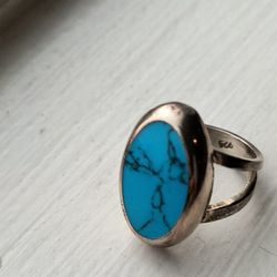 Silver Ring With Turquoise Stone