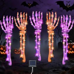 Brand New Halloween Decorations Outdoor, 5 PCS Collasis Solar Lighted Skeleton Arm Stakes