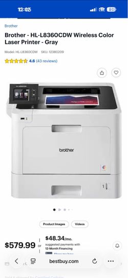 BRAND NEW BROTHER LASER PRINTER WIRELESS COLOR
