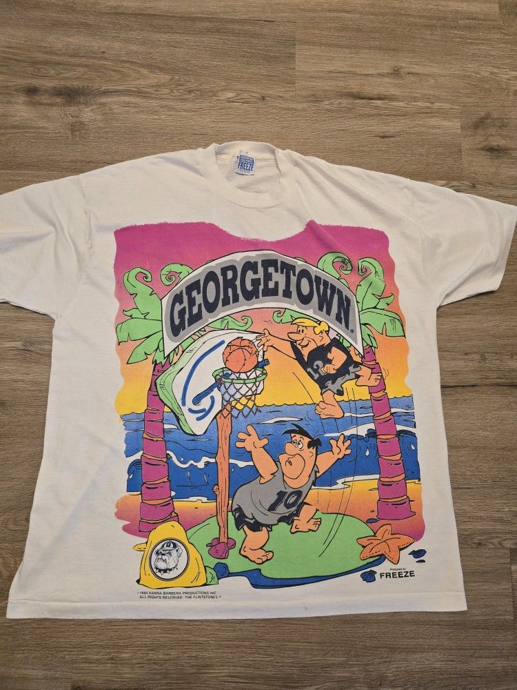 Vintage 1994 The Flinestones Georgetown Retro Men's Tshirt OS