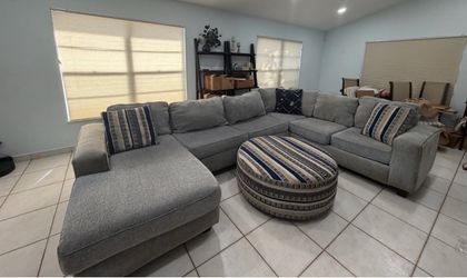 Sectional Sofa with Pullout Mattress