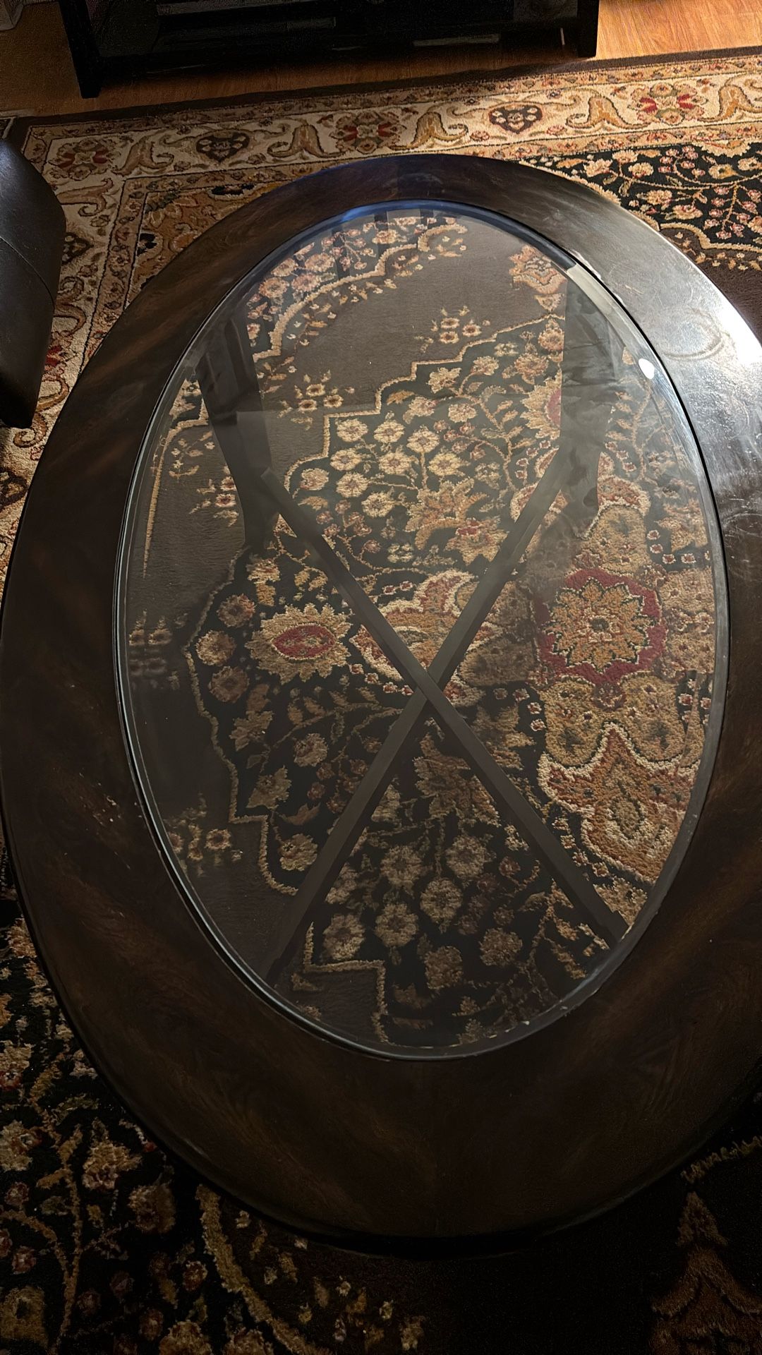 Coffee Table And One Side Table Brown Collar Used