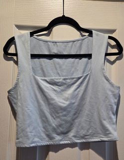 Baby blue crop top