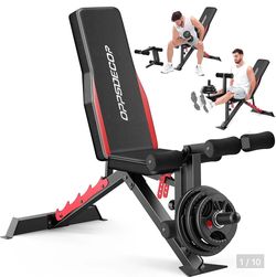 OPPSDECOR Adjustable Leg Extension Weight Bench