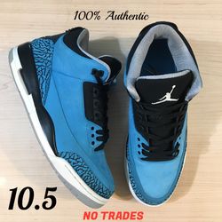 Size 10.5 Air Jordan 3 Retro “Powder Blue”🐳