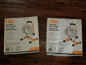 HDX PORTABLE WORK LIGHT 500 W (NEW IN BOX)