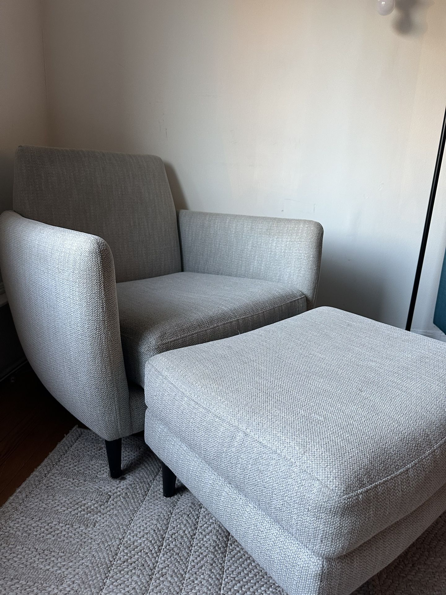 Accent Chair With Ottoman