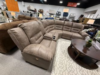 Ravenel Reclining Sectional Couch Set Fast Delivery Military Discount Color Options Only $39 Down Payment 👉 PLEASE ASK FOR JON GREEN WHEN YOU ARRIVE!