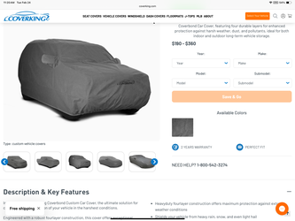 Custom Jaguar car cover