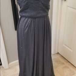 Grey With Sime Sparkle Off Shoulders Size 14