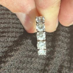 925 Silver Moissanite Ring Size 6