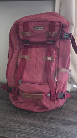 Witzman Canvas Backpack Burgundy