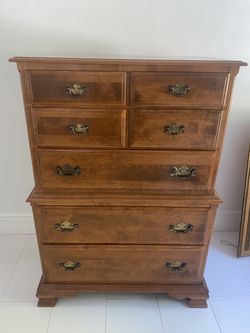Solid Wood Cabinet With 7 Drawers