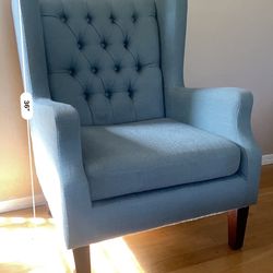 Blue Tufted Chair