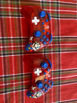 2 Nintendo Switch Mario Wired Controllers with USB Cables