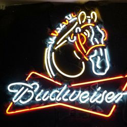 Budweiser Clydesdale neon sign