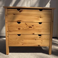 Refinished Solid Wood Pine Dresser