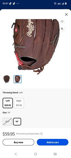 Rawlings baseball glove. For right hand. throwing hand left