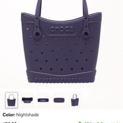 New crocs purple tote bag(M size)