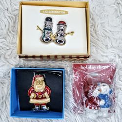 Vntg. Christmas Brooches