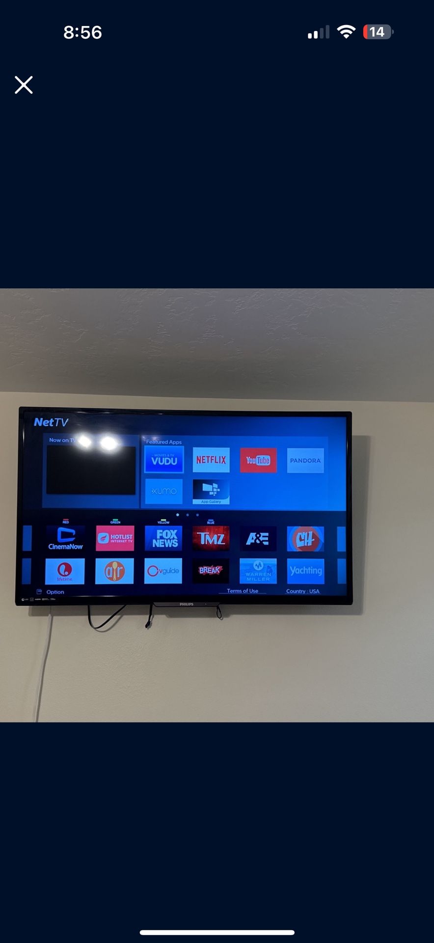 65” Philips Smart TV – $350 (Excellent Condition) NEED TO SELL URGENTLY