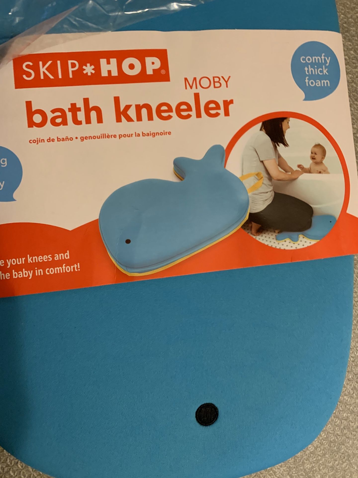 Skip Hop 3 bath items- bath kneeler, elbow kneeler, and tub stopper