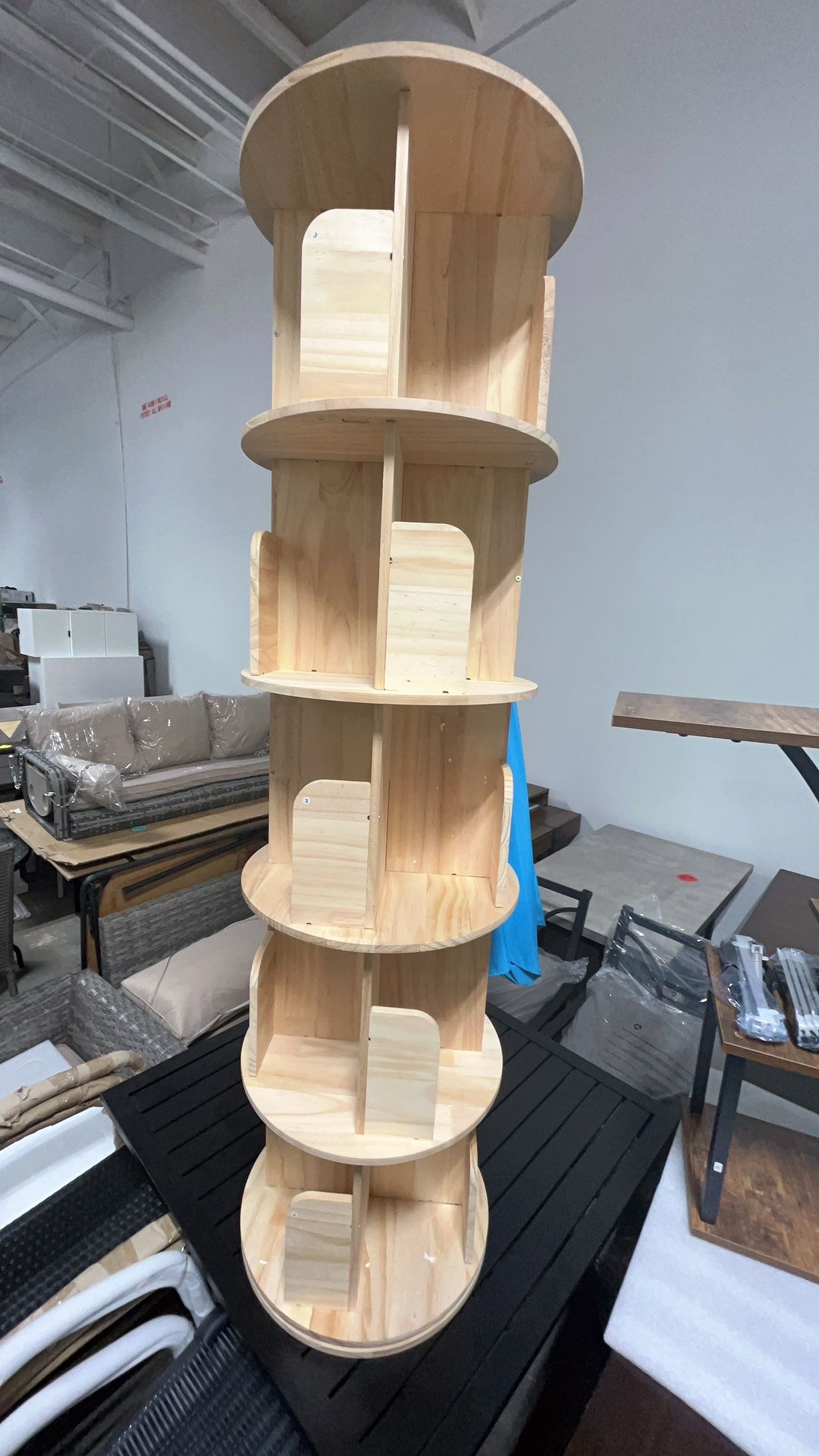 360 Display 5 Tier Floor Standing Bookcase Storage Rack for Kids&Adult, Wood Narrow Book Shelf Organizer for Bedroom, Living Room, Study Room(63 * 17.