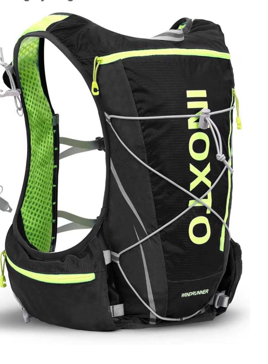 INOXTO Hydration Vest Backpack,Lightweight Water Running Vest Pack with 1.5L Water Bladder Bag Daypack for Hiking Trail Running Cycling Race Marathon 
