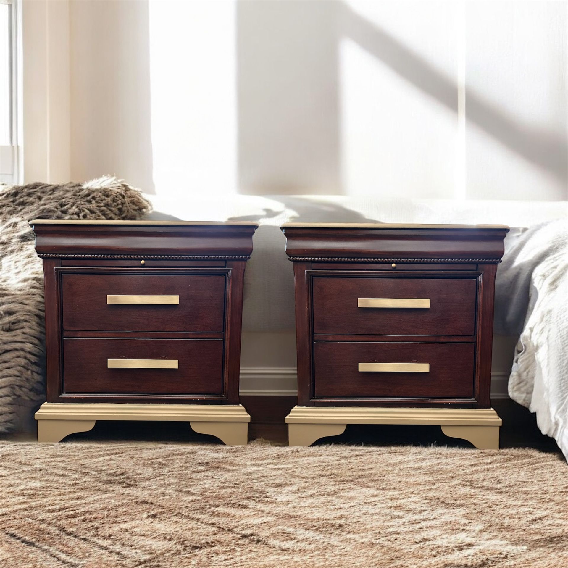 Designer Nightstands – Curated Pair | Boutique Showroom Style