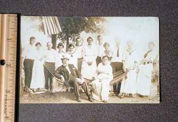 1912 Family Women Grace Frank Photo RPPC Antique Real Postcard Collectible 