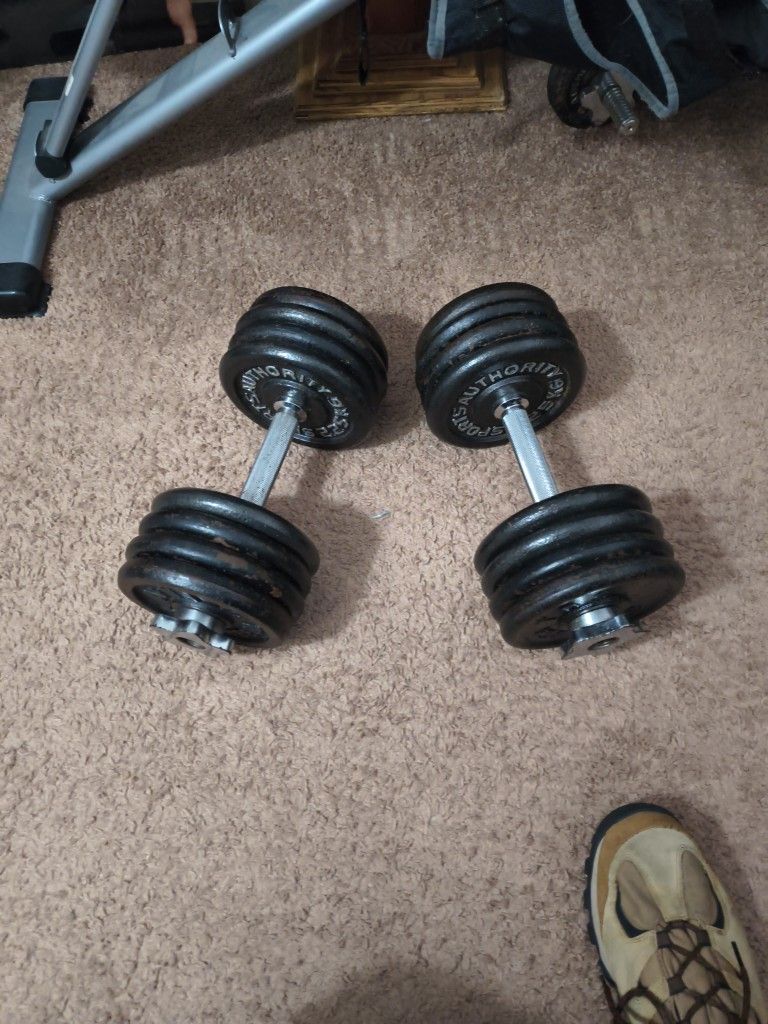Dumbbells. 40lbs Each Dumbbell 