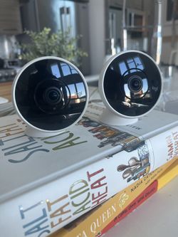 2 Logitech Logi Circle Security Cameras — Like-New