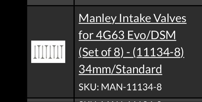 Intake Valves
