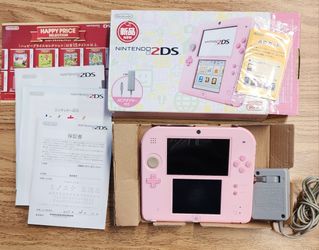 Nintendo 2DS Handheld Console Pink JP Ver. w/ Stylus & Charger Tested 