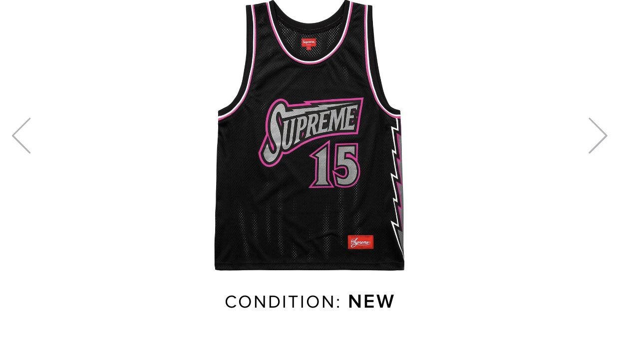 Supreme bolt basketball jeresy