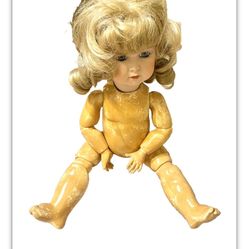 Antique Hard Body Jointed Doll