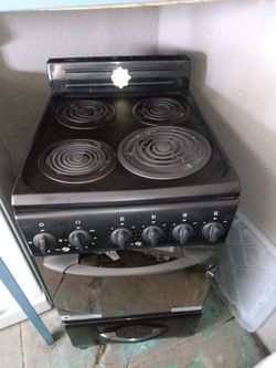 Ge electric stove black 20 inch 220 volts and REPAIRS