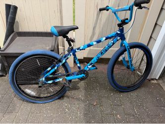Boys SE Bikes So Cal Flyer 24" BMX Freestyle Bike-Blue Camo