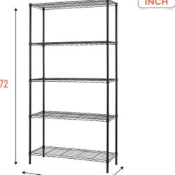 βοΈ 36" WΓ14βDx72" H Wire Shelving Unit Metal Shelf with 5 Tier Adjustable Layer Rack Commercial Strong Steel for Restaurant Garage Pantry Kitchen