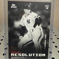 2025 Topps Black & White Will Warren #RR5 Rookie Resolution RC Yankees