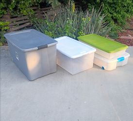 Storage Bins Set of 4 Large , Kind of Large and 2 Low